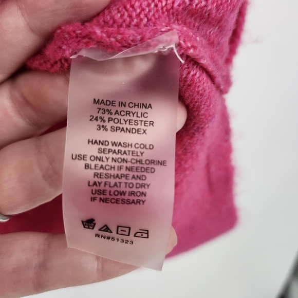 Vince Camuto Womens Color Block Sweater Size 2X Pink Gray Boxy Comtemporary - Picture 5 of 8